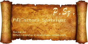 Pásztori Szalviusz névjegykártya